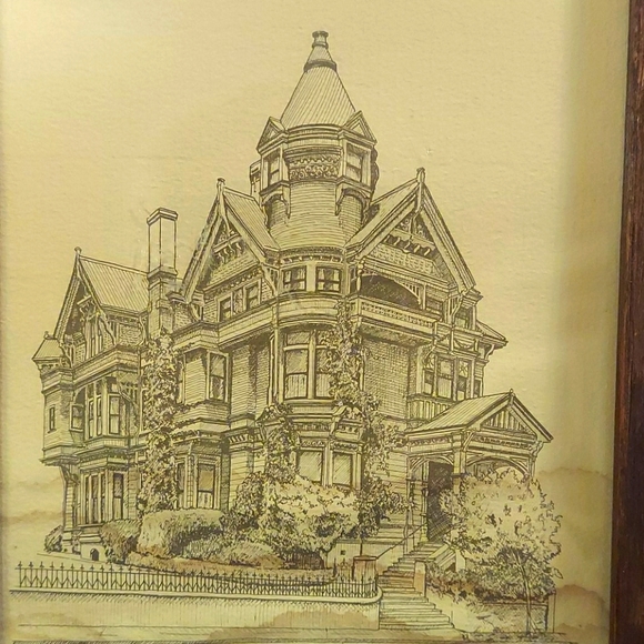 Vintage pencil Victorian picture - Picture 2 of 7